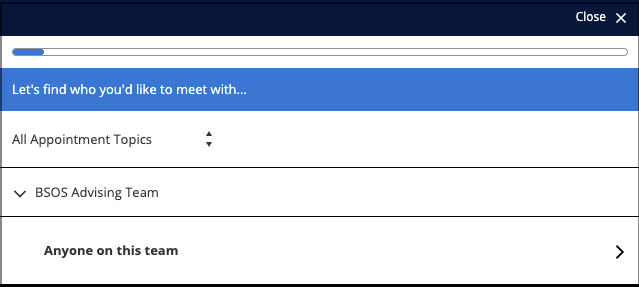 All appointment topics