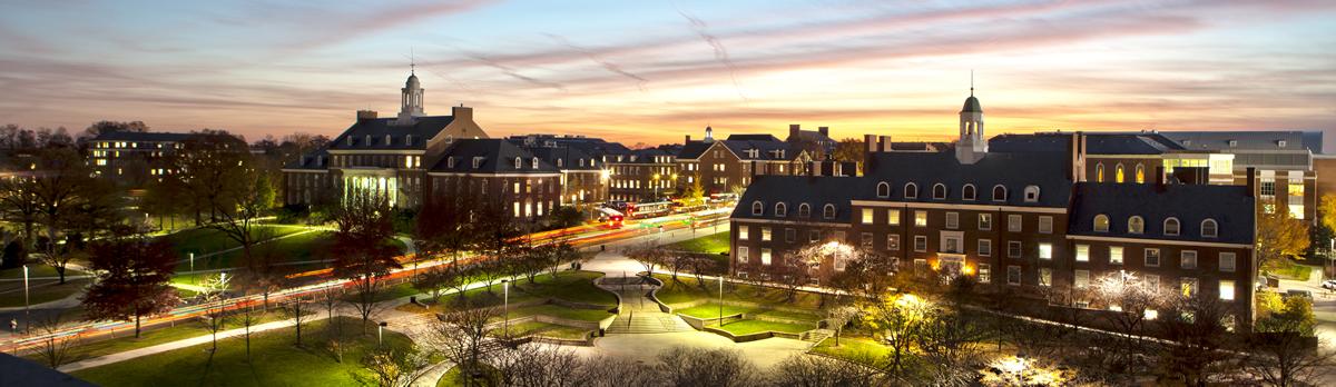 Hornbake Plaza at Sunset