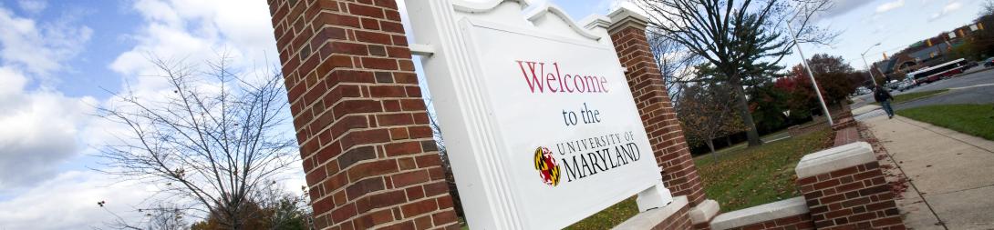 Welcome to UMD sign